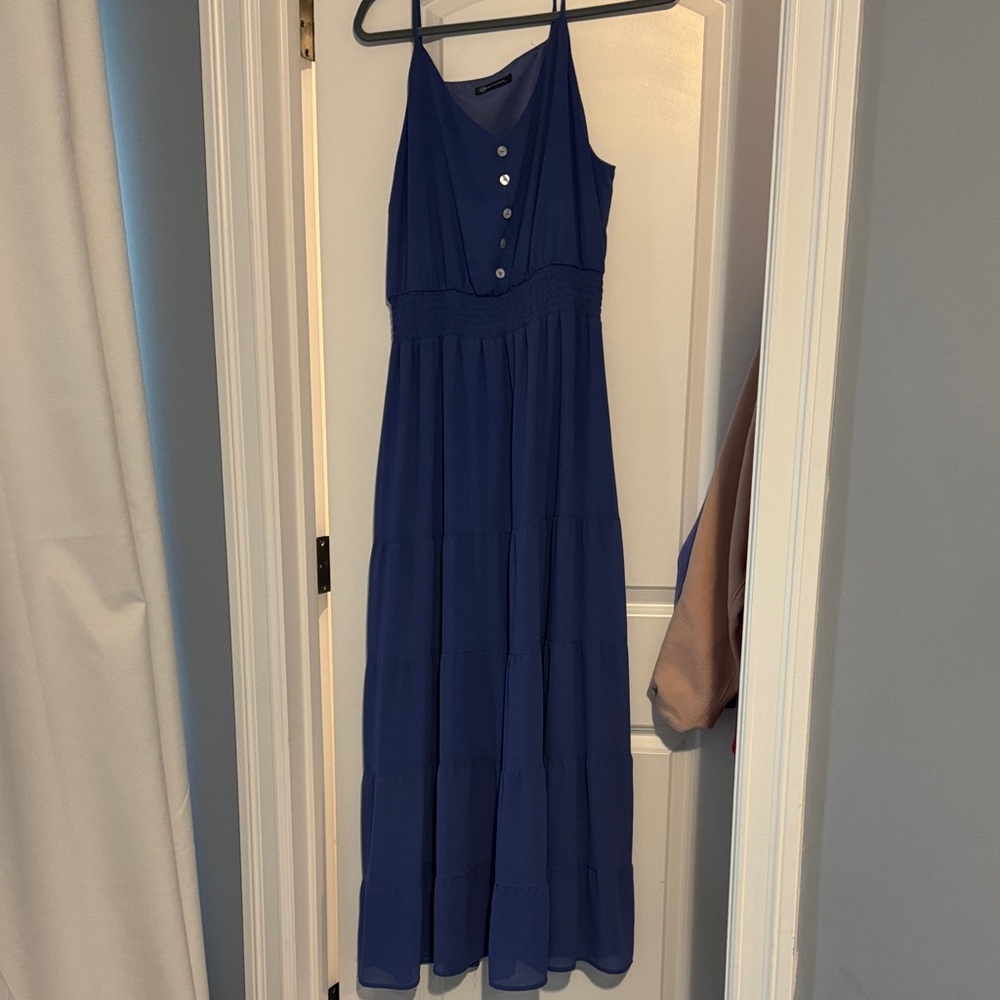 Chic Navy Sleeveless Maxi Dress